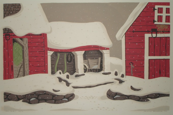 Barn Yard (Silkscreen) 1945