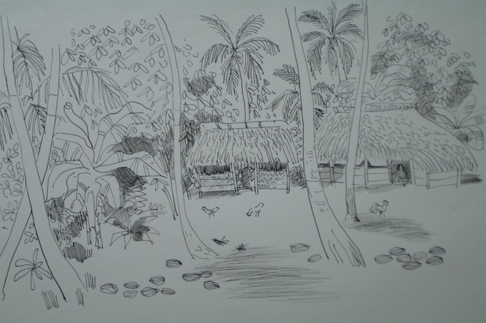 Bora Bora 1 (Pen & Ink) 1963