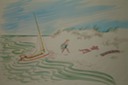 Florida Beach (Watercolor) 1947