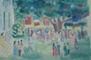 Governors Cocktail Party 2 Tahiti  (Watercolor) 1963
