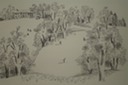 Hunter Club "Iron to the Green"  1930-40's (Pen & Ink)