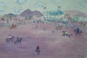 Jackson Hole Rodeo (Watercolor) 1957-59