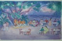 Night Club at Molokai, Hawaii (Watercolor) 1962