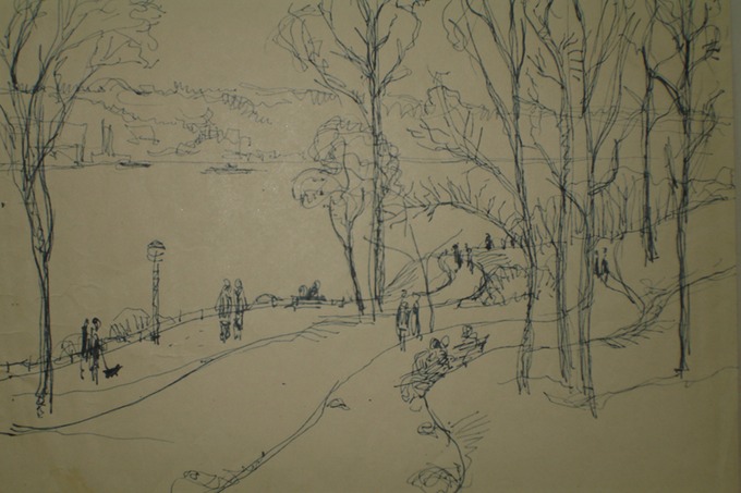 NYC Pen&Ink (Riverside Drive) 1928