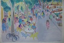 Papeete Yacht Harbor (Watercolor) 1963