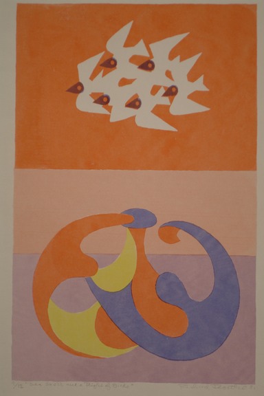 Seashell and a Flight of Birds 1981 (Silkscreen)