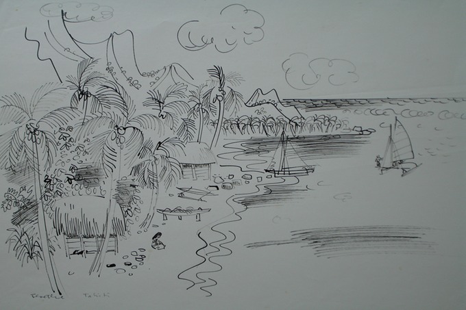 Tahiti 1963 (Pen & Ink) 1963